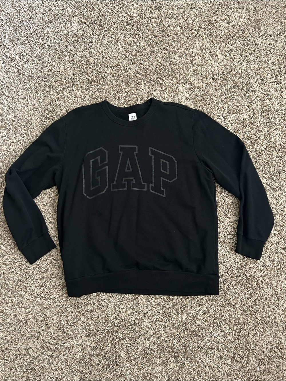 GAP Black Logo Crew Sweatshirt